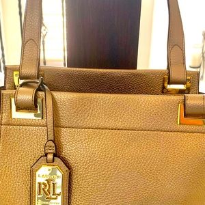 Ralph Lauren Gold Leather Handbag